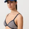 Trojúhelníková bikini topa s texturovanými pruhy Trojúhelníková bikini topa s texturovanými pruhy