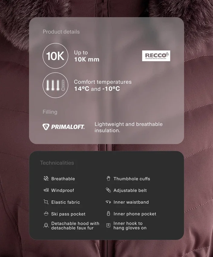 Voděodolná lyžařská bundy Primaloft® s perfektním střihem Voděodolná lyžařská bundy Primaloft® s perfektním střihem