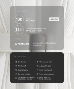 Voděodolná lyžařská bundy Primaloft® s perfektním střihem Voděodolná lyžařská bundy Primaloft® s perfektním střihem