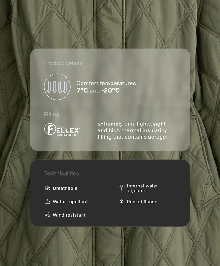 Vodoodpudivá bundy s výplní Fellex® Aerogel Vodoodpudivá bundy s výplní Fellex® Aerogel