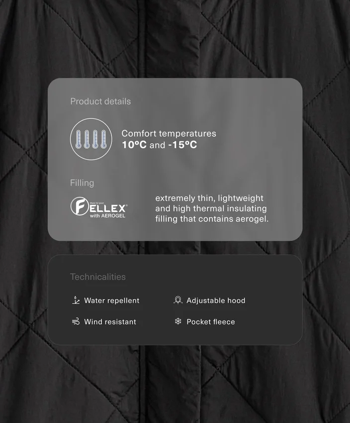 Vodoodpudivá bundy s výplní Fellex® Aerogel Vodoodpudivá bundy s výplní Fellex® Aerogel