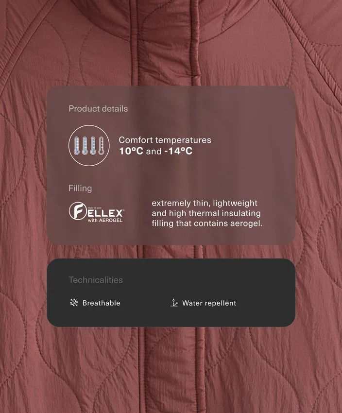 Vodoodpudivá bundy s výplní Fellex® Aerogel Vodoodpudivá bundy s výplní Fellex® Aerogel
