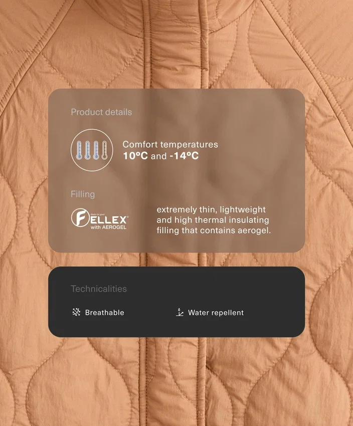 Vodoodpudivá bundy s výplní Fellex® Aerogel Vodoodpudivá bundy s výplní Fellex® Aerogel