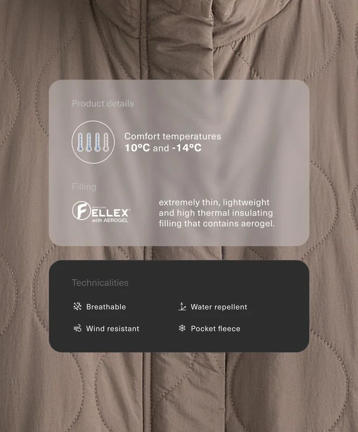 Vodoodpudivá bundy s výplní Fellex® Aerogel Vodoodpudivá bundy s výplní Fellex® Aerogel
