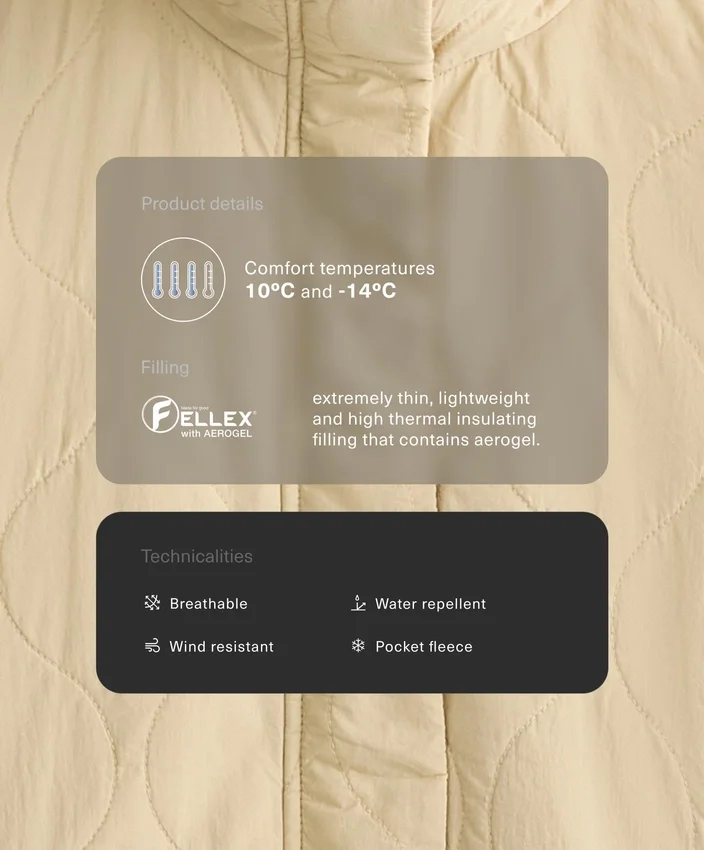 Vodoodpudivá bundy s výplní Fellex® Aerogel Vodoodpudivá bundy s výplní Fellex® Aerogel