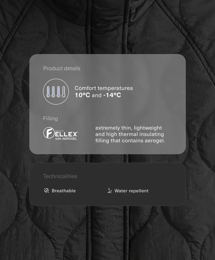 Vodoodpudivá bundy s výplní Fellex® Aerogel Vodoodpudivá bundy s výplní Fellex® Aerogel