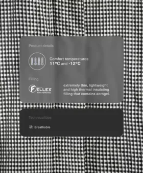 Vypolstrovaná bundy Fellex® Aerogel Gingham