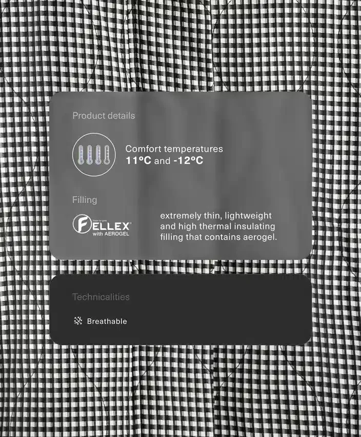 Vypolstrovaná bundy Fellex® Aerogel Gingham Vypolstrovaná bundy Fellex® Aerogel Gingham